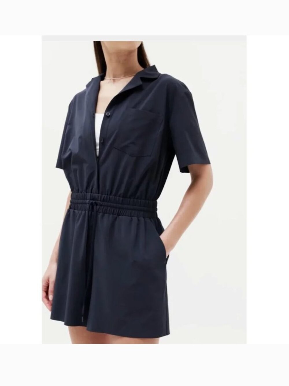 Athleta Navy Blue Romper Medium EUC MP - Picture 5 of 13